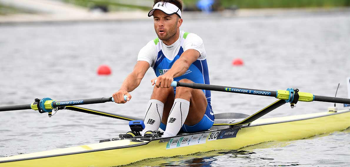 [Translate to English:] World Rowing Cup III Rotterdam LM1x Silver SLO