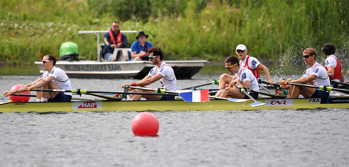 [Translate to English:] World Rowing Cup III Rotterdam LM4x Silver FRA