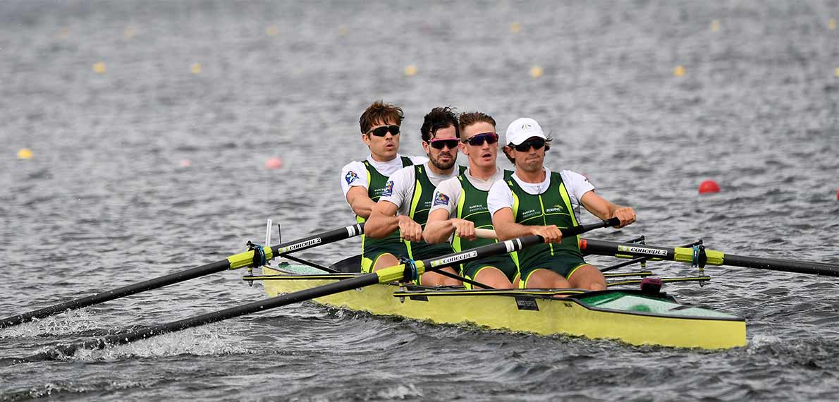 [Translate to English:] World Rowing Cup III Rotterdam M4- Gold AUS