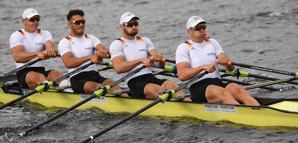 [Translate to English:] World Rowing Cup III Rotterdam M4x Silver GER
